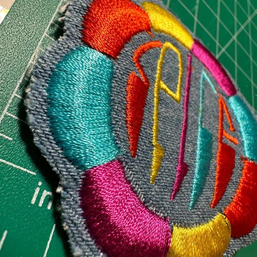 Groovy Flower‎ Power Patch, 70s Iron On, Retro Festival Patch, Y2K Psychedelic
